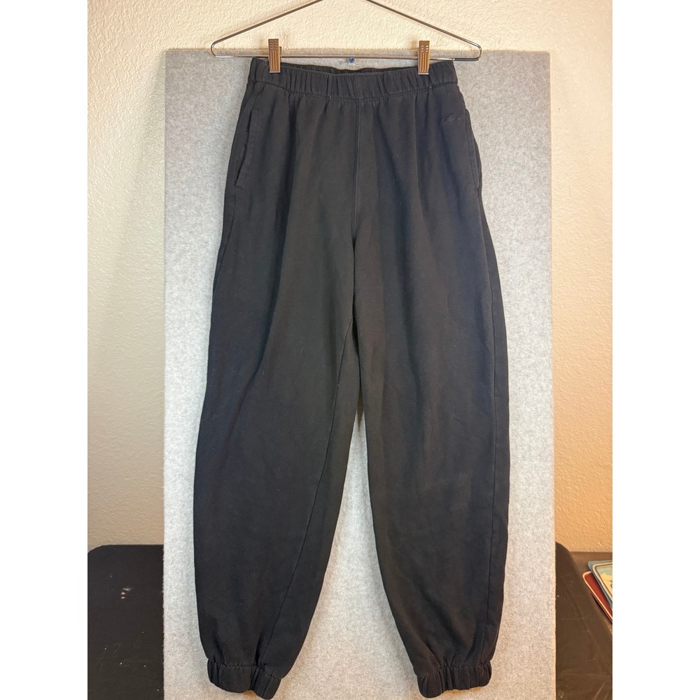Hollister Black Adjustable Rise Fleece Jogger Sweatpants XS